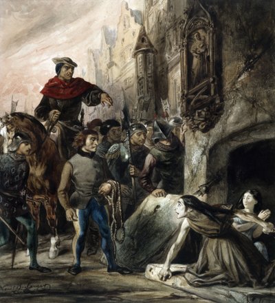 La Esmeralda defendida por La Sachette. de Louis Boulanger