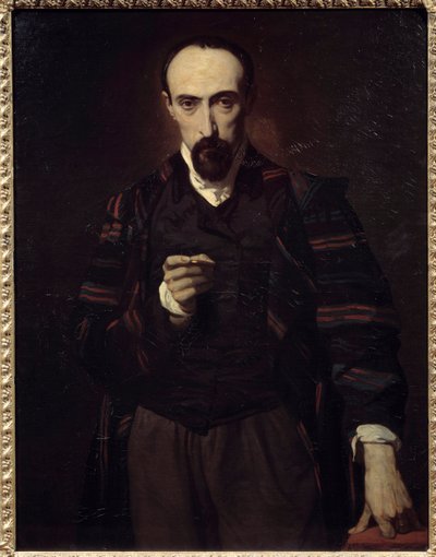 Retrato de Achille Deveria (1800-1857) pintor y grabador de Louis Boulanger