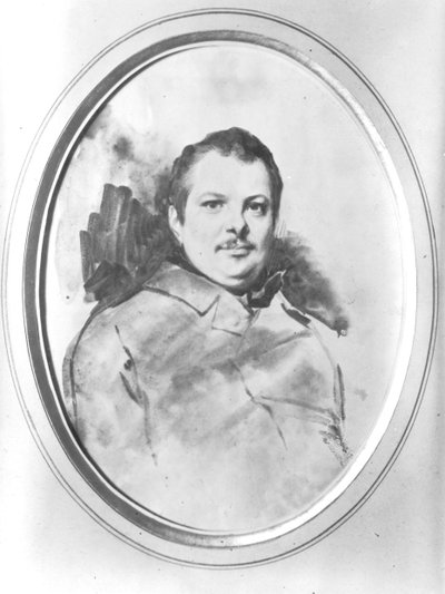 Retrato de Honoré de Balzac (1799-1850) c.1820 de Louis Boulanger