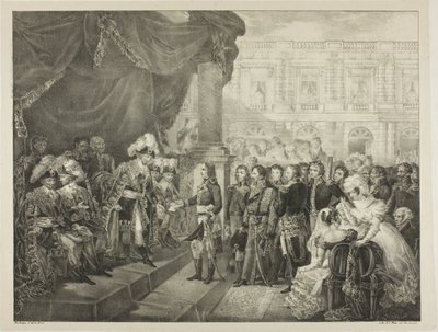 Recepción por el Directorio, lámina 29 de La vida política y militar de Napoleón de Louis Boulanger
