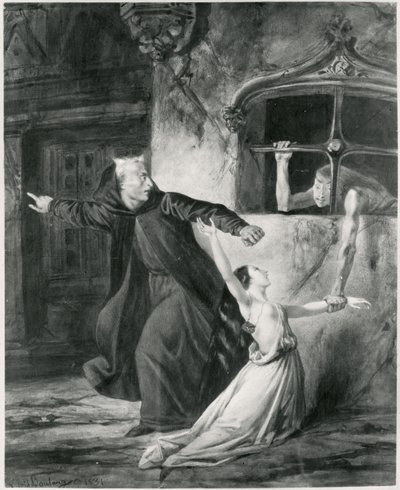 Sachette, Esmeralda y Claude Frollo, ilustración de 