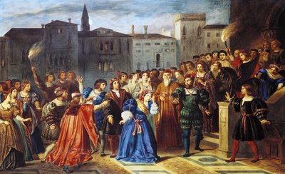 Escena de confrontación, de 