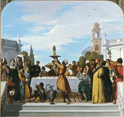 Festín de estilo veneciano, panel central de Louis Boulanger