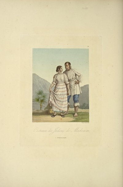 Trajes de los indios de Mechoacán, ilustración de 