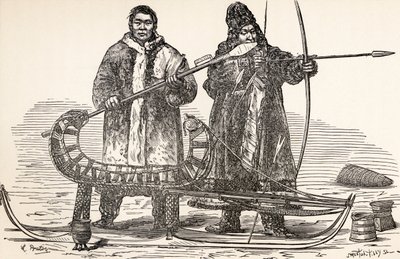 Buriatos nativos de la República de Buriatia, Rusia, de De París a Pekín sobre las nieves siberianas de Victor Meignan, grabado por Smeeton-Tilly de Louis Breton