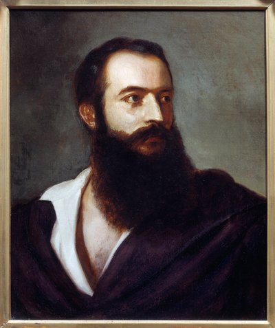 Retrato de Felice Orsini (1819 - 1858) autor del atentado del 14 de enero de 1858 contra Napoleón III. Pintura de Louis Bucheister (? -1881), Italia. Óleo sobre lienzo. Dimensiones: 0,47 x 0,38m. París, Museo Carnavalet de Louis Buchheister