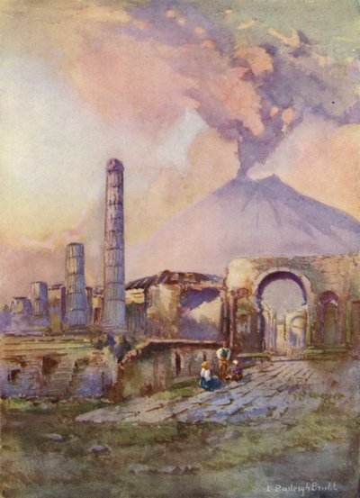 Pompeya, Vesubio a lo lejos de Louis Burleigh Bruhl