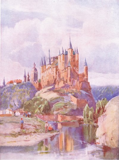 El Alcázar, Segovia, de Hutchinsons Picturesque Europe publicada por Hutchinson & Son, c.1930 de Louis Burleigh Bruhl