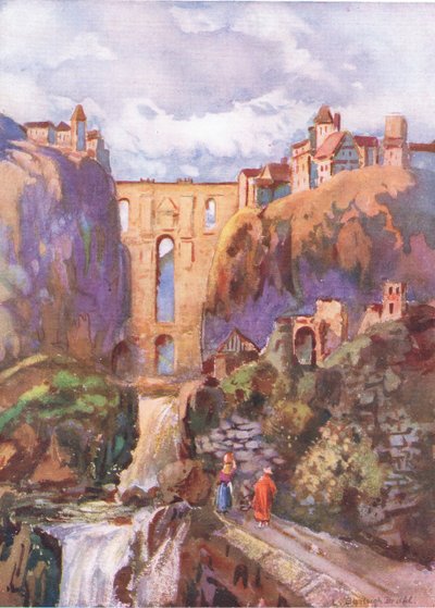 El Tajo Ronda, de Hutchinsons Picturesque Europe publicada por Hutchinson & Son, c.1930 de Louis Burleigh Bruhl