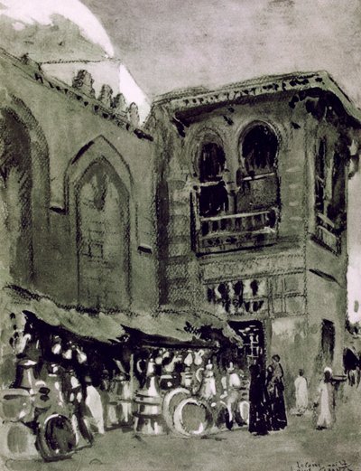 Comerciante de cobre, El Cairo, Egipto, 1928 de Louis Cabanes