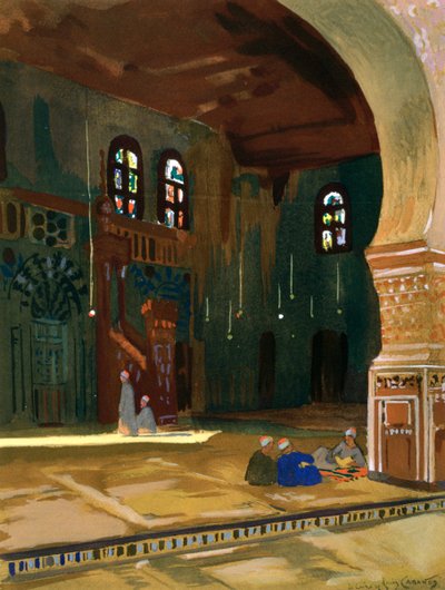 La Mezquita del Sultán al-Ghuri, El Cairo, Egipto, 1928 de Louis Cabanes