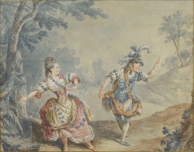 Marie Allard y Jean Dauberval en el ópera-ballet Silvie de Louis Carrogis dit Carmontelle