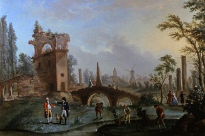 Parque Monceau, París, hacia 1770 (pintura) de Louis Carrogis Carmontelle