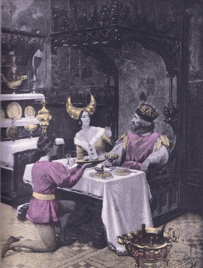 La cena de las gallinas, ilustración del Decamerón de Boccaccio de Louis Chalon