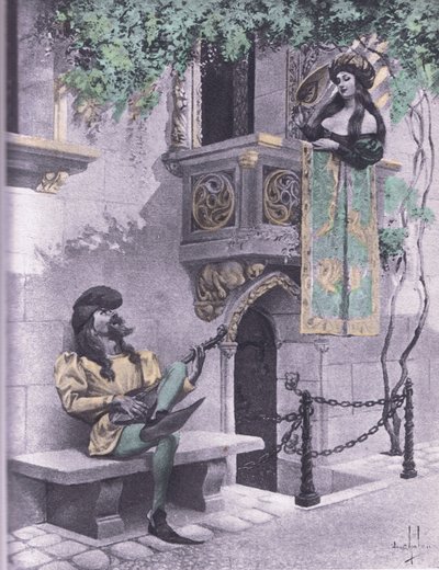 El amante tonto, ilustración del Decamerón de Boccaccio publicado por Navarre Society 1930