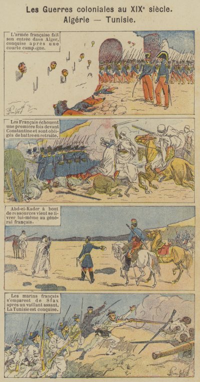 Las Guerras coloniales en el siglo XIX, Argelia, Túnez de Louis Charles (after) Bombled