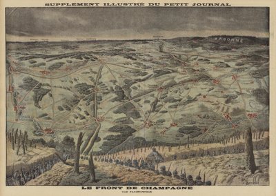 El frente occidental en Champagne, Francia; Primera Guerra Mundial de Louis Charles (after) Bombled