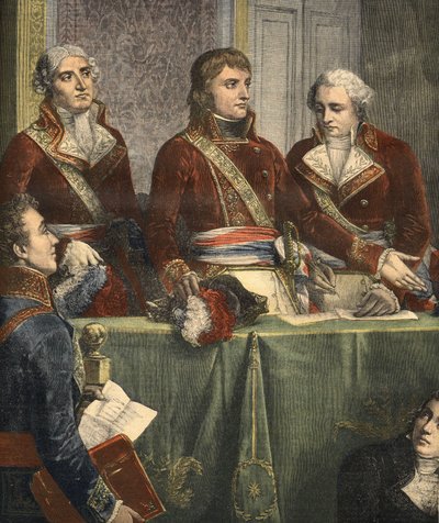 Instalación del Consejo de Estado en el Palais du Petit Luxembourg el 25 de diciembre de 1799 (grabado) de Louis Charles Auguste Couder