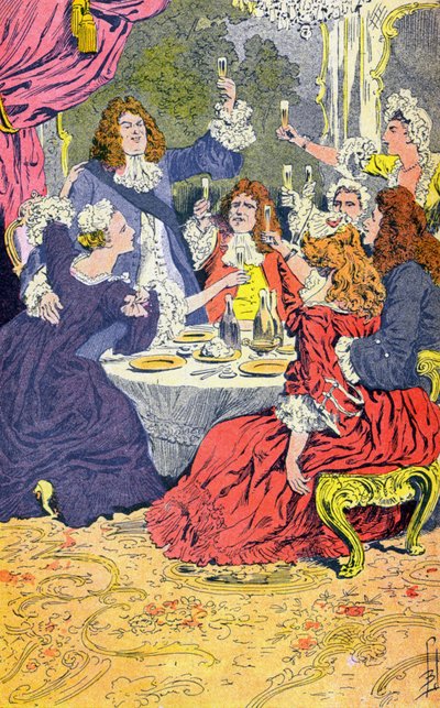 Una cena del regente, duque de Orleans de Louis Charles Bombled