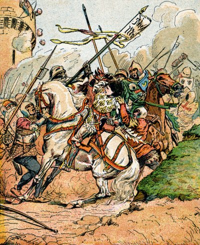 Captura de Juana de Arco en Compiègne, hacia 1900 (ilustración) de Louis Charles Bombled
