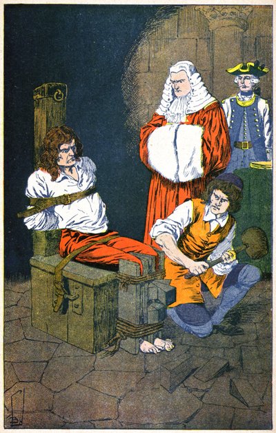 Damiens sufre la cuestión de los rincones de Louis Charles Bombled