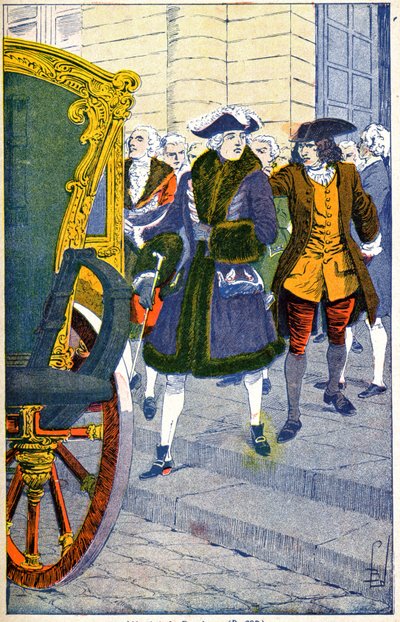 Damiens esperando la vida de Luis XV de Louis Charles Bombled