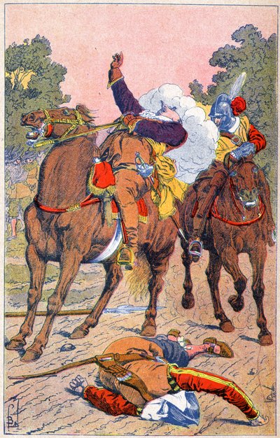 Muerte de Gustavo II Adolfo de Suecia de Louis Charles Bombled