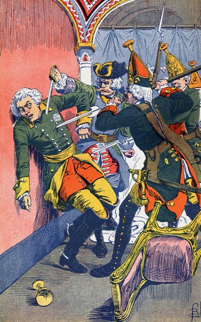 Muerte del Zar Pedro III de Louis Charles Bombled