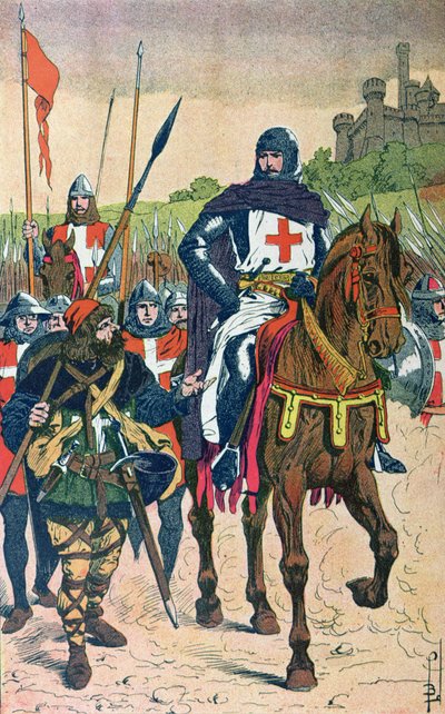 Partiendo para las Cruzadas, ilustración de 