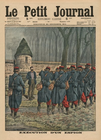 Ejecución de un espía, ilustración de portada de 