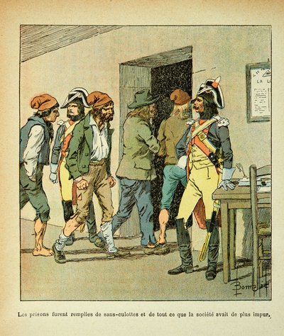 Ilustración de Louis Bombled del libro “El Memorial de Santa Helena” de Emmanuel de Las Cases: Durante la Revolución Francesa, las prisiones estaban llenas de Louis Charles Bombled