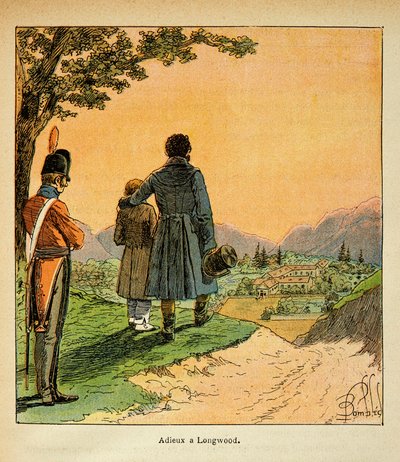 Despedida de Las Cases y su hijo en Longwood, de la colección privada de Louis Charles Bombled