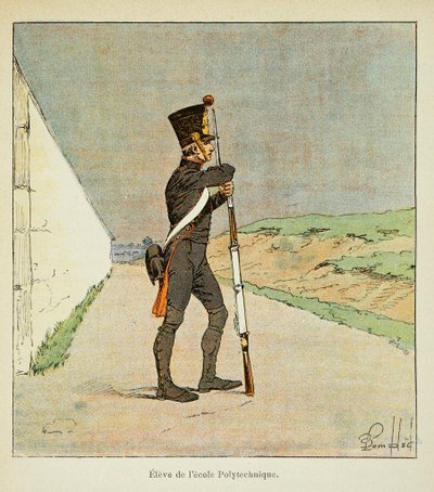 Ilustración de Bombled Louis (1862-1927) del libro “El Memorial de Santa Helena” de Conde Emmanuel de Las Cases (1766-1842): Estudiante de la Escuela Politécnica, Colección privada de Louis Charles Bombled