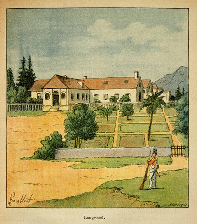 Vista de Longwood en Santa Helena, del libro 