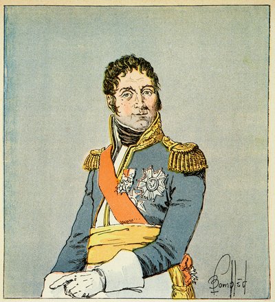 Ilustración de Louis Bombled del libro “El Memorial de Santa Helena” de Emmanuel de Las Cases: Retrato del mariscal André Masséna, Duque de Rivoli y Príncipe de Essling de Louis Charles Bombled