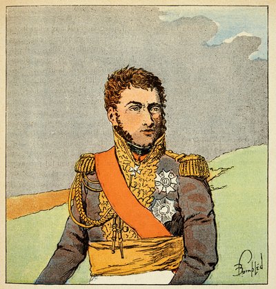 Ilustración de Louis Bombled (1862-1927) del libro “El Memorial de Santa Helena” de Emmanuel de Las Cases (1766-1842): Retrato del mariscal Louis Gabriel Suchet (1770-1826), Duque de Albufera, Colección Privada de Louis Charles Bombled