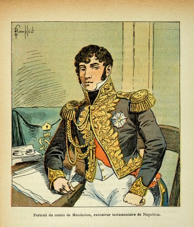 Retrato del conde Charles Tristan de Montholon (1783-1853), ejecutor del emperador Napoleón, de la colección privada de Louis Charles Bombled