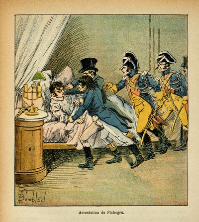 Ilustración de Louis Bombled del libro “El Memorial de Santa Helena” de Emmanuel de Las Cases: Arresto de Jean Charles Pichegru el 28 de febrero de 1804 de Louis Charles Bombled