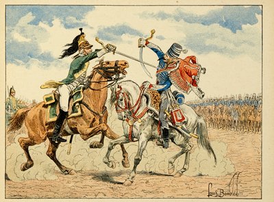 Ilustración tomada del libro "Los Héroes del Siglo", relatos anecdóticos por Dick de Lonlay e ilustrados por Louis Bombled (1862-1927) de Louis Charles Bombled