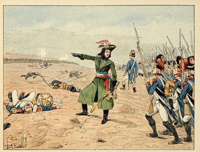Ilustración del libro “Los héroes del siglo”, relatos anecdóticos de Dick de Lonlay e ilustrados por Louis Bombled (1862-1927) de Louis Charles Bombled