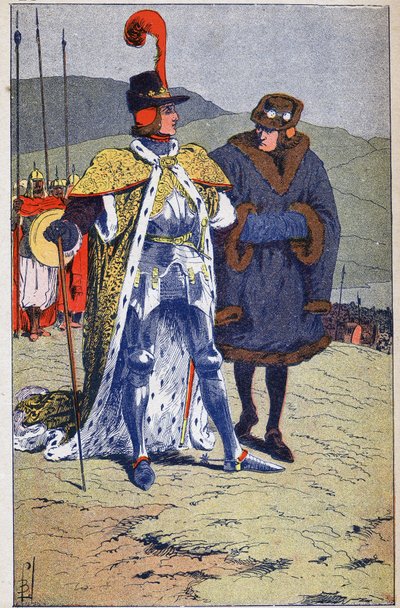Entrevista de Luis XI y el Rey Enrique IV de Louis Charles Bombled