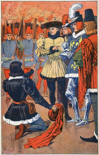 Juana de Arco y Carlos VII de Louis Charles Bombled