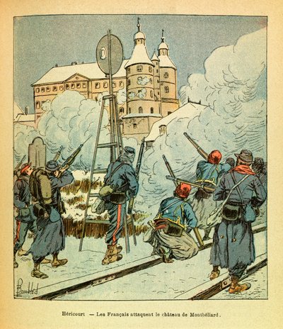 El ejército del Este: En Hericourt, los franceses atacaron el castillo de Montbeliard en enero de 1871 de Louis Charles Bombled