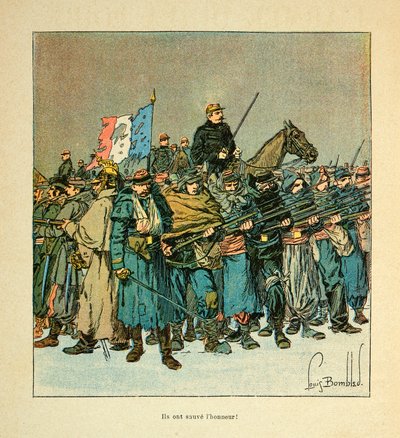 El ejército del Loira por Eugene Sergent, ilustrado por Louis Bombled (Guerra Franco-Prusiana; campaña de 1870-1871): Alegoría para el ejército del Loira 