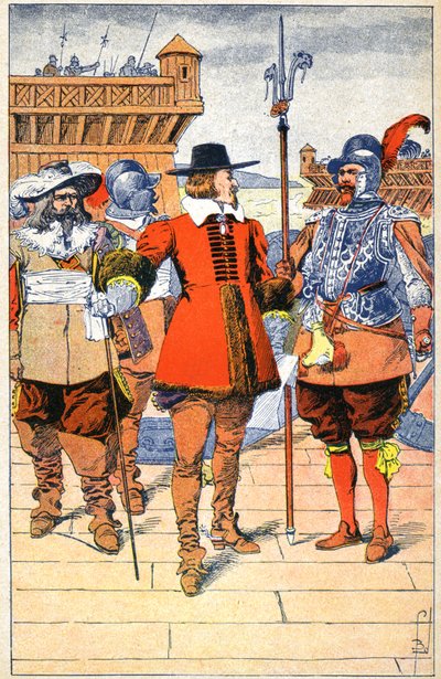 Richelieu en el cuartel general de La Rochelle de Louis Charles Bombled