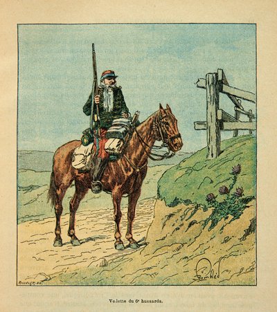 El ejército del Loira: Estrella del 6.º de húsares, comprometido durante la batalla de Toury en octubre de 1870 de Louis Charles Bombled