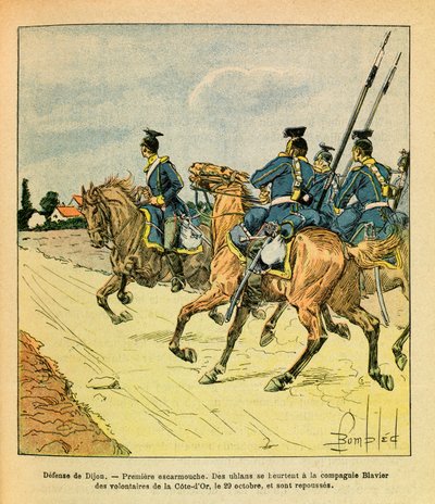 El Ejército del Este de Eugene Sergeant, conocido como Grenest, ilustrado por Louis Bombled (1862-1927): Defensa de Dijon el 29 de octubre de Louis Charles Bombled