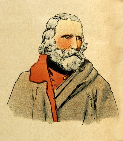 El ejército oriental de Eugene Sergeant, conocido como Grenest, ilustrado por Louis Bombled: retrato de Giuseppe Garibaldi (1807-1882) de Louis Charles Bombled