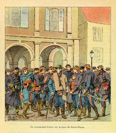 El ejército oriental de Eugene Sergeant, conocido como Grenest, ilustrado por Louis Bombled: el comandante Perrin en la Place de Raon-l