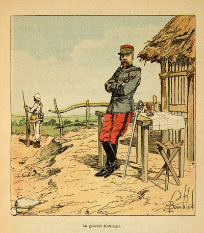 Anecdotario de la Guerra en Madagascar: Retrato del General Metzinger en Madagascar en 1895 de Louis Charles Bombled